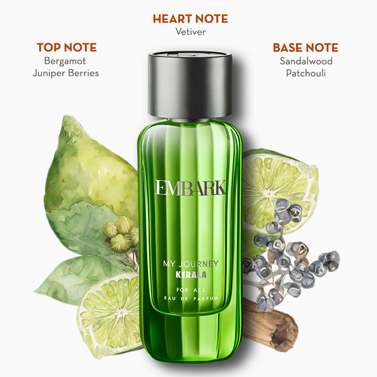 Journey Kerala For All - Eau De Parfum (EDP) Embark Perfumes Best Perfume for men Best Perfume for women Buy Perfume Online Best Perfume for Her Best Perfume for Her Long Lasting Perfumes