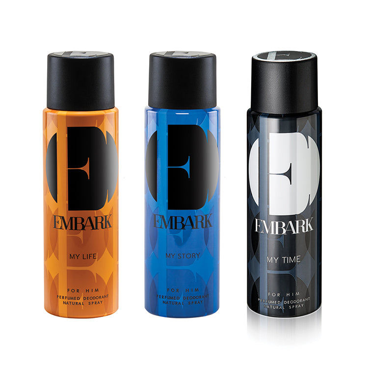 EMBARK 3-Piece Giftset - My Life For Him, My Time For Him &amp; My Story For Him - Perfumed Deodorant