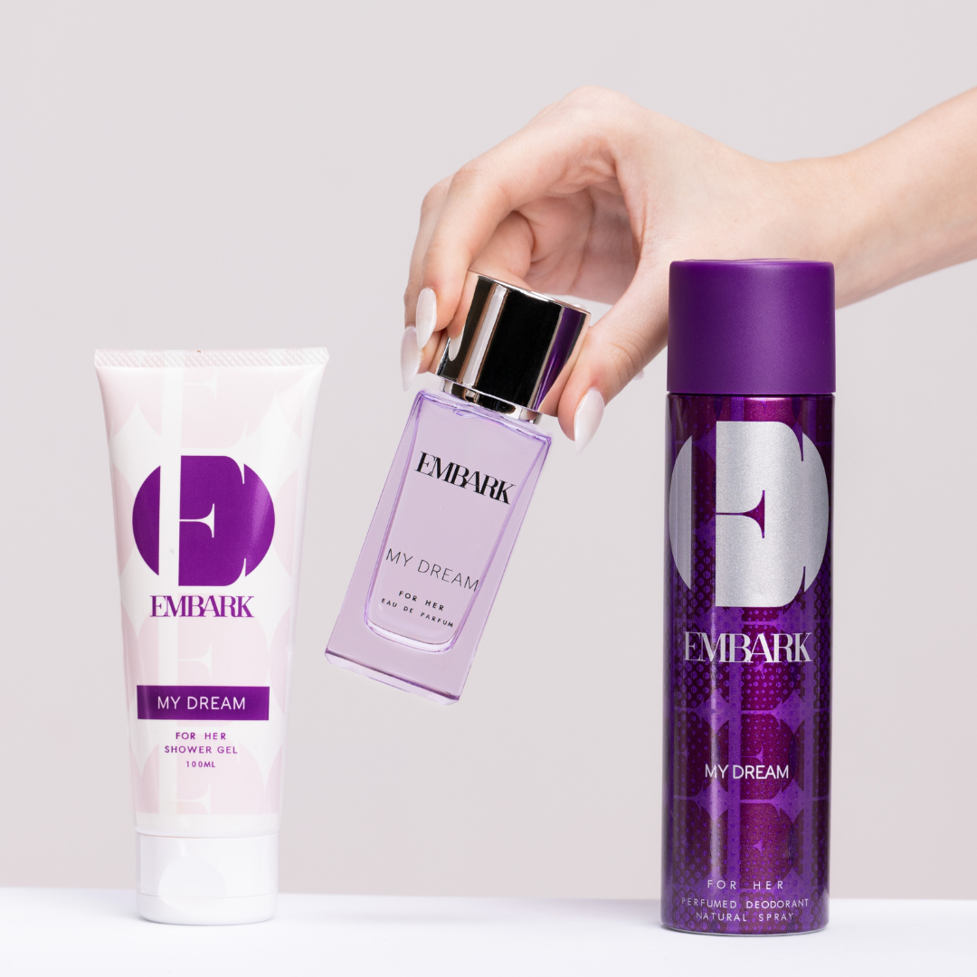 3-Piece Giftset - My Dream For Her Embark Perfumes Best Perfume for men Best Perfume for women Buy Perfume Online Best Perfume for Her Best Perfume for Her Long Lasting Perfumes