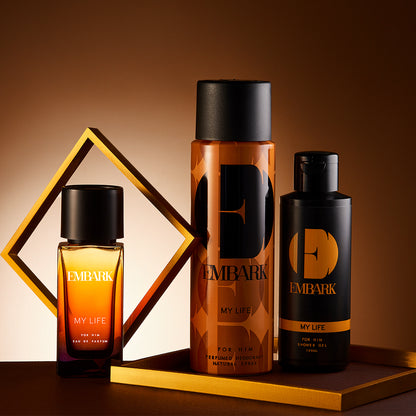 3-Piece Giftset - My Life For Him Embark Perfumes Best Perfume for men Best Perfume for women Buy Perfume Online Best Perfume for Her Best Perfume for Her Long Lasting Perfumes
