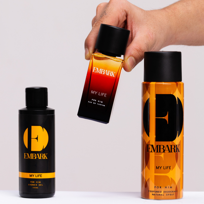 3-Piece Giftset - My Life For Him Embark Perfumes Best Perfume for men Best Perfume for women Buy Perfume Online Best Perfume for Her Best Perfume for Her Long Lasting Perfumes