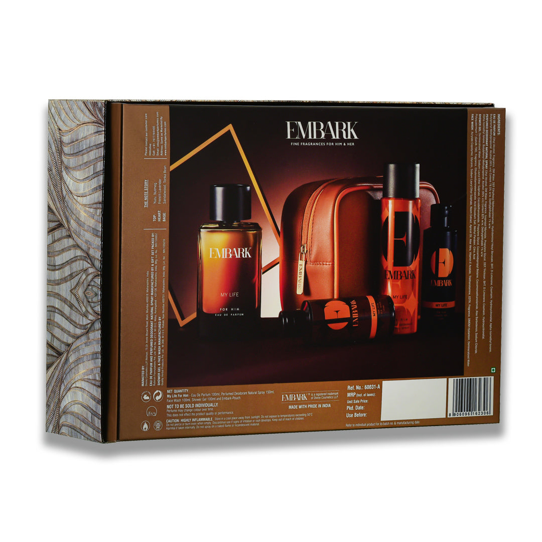 5-Piece Giftset - My Life For Him Embark Perfumes Best Perfume for men Best Perfume for women Buy Perfume Online Best Perfume for Her Best Perfume for Her Long Lasting Perfumes