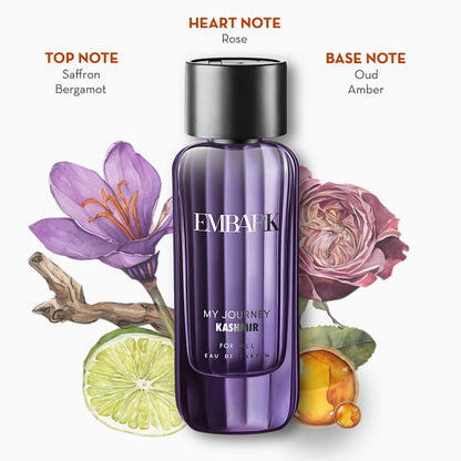 Journey Kashmir For All - Eau De Parfum (EDP) Embark Perfumes Best Perfume for men Best Perfume for women Buy Perfume Online Best Perfume for Her Best Perfume for Her Long Lasting Perfumes