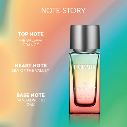 My Happiness For Him - Eau De Parfum (EDP) Embark Perfumes Best Perfume for men Best Perfume for women Buy Perfume Online Best Perfume for Her Best Perfume for Her Long Lasting Perfumes
